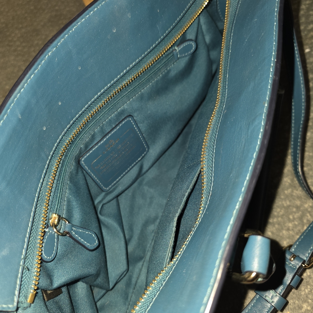 COACH Blake Carryall Handbag in Teal - Picture 8 of 12